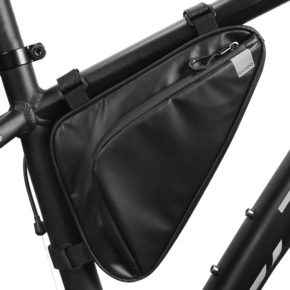 Bike Frame Storage Triangle Bag, 600D Waterproof Top Tube Bike Bag, 1.5 L Capacity Full Frame Bag for MTB Mountain Road Cycling Bike Accessories