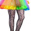 VINICUNCA Girls Fishnet Stockings for Princess Dress High Waist Mesh Tights Cute Pattern Knit Socks (2-7 Years, Black-Rose) view 3