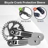 2PCS Bike Crank Arm Boots Protectors, Silicone Bike Crank Cover Guard for MTB Mountain Road Bikes Protectors for Bicycle Crankset (Grey) view 4