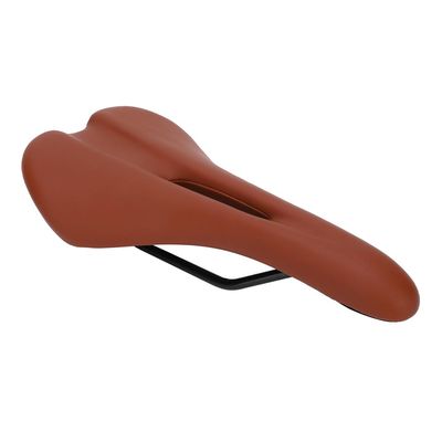 Bike Seat, Bicycle Seat Mountain Bike Seat Comfortable Bicycle Saddle Outdoor Indoor Cycling Cushion Pad Breathable Shock Absorbing Replacement Accessory for Road Bike Exercise Bike Men Women(Brown)