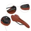 Bike Seat, Bicycle Seat Mountain Bike Seat Comfortable Bicycle Saddle Outdoor Indoor Cycling Cushion Pad Breathable Shock Absorbing Replacement Accessory for Road Bike Exercise Bike Men Women(Brown) view 3