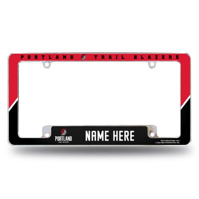 Rico Industries NBA Basketball Portland Trail Blazers Personalized/Custom 12" x 6" Chrome All Over Automotive License Plate Frame for Car/Truck/SUV