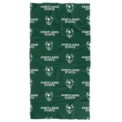 LOGOVISION Portland State University Beach Towel/Bath Towel, 30"x60" Logo Pattern