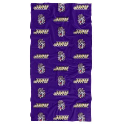 LOGOVISION James Madison University Beach Towel/Bath Towel, 30"x60" Logo Pattern