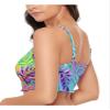 Salt + Cove Swimwear Top Medium Junior Tropical Punch Ruffle Green M view 3