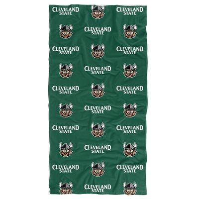LOGOVISION Cleveland State University Beach Towel/Bath Towel, 30"x60" Logo Pattern