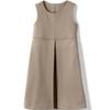 Lands' End Uniform Ponte Pleated Jumper Khaki Kids 10 view 1
