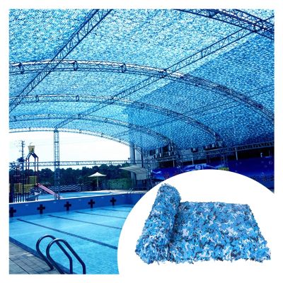 AYLYHD Woodland Camouflage Netting Hunting Forest Camo Net for Camping, Outdoor Sun, Theme Party Decoration Car Covers Camouflage Net (Color : Ocean, Size : 1.5x8m/4.92x26.24ft)