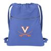 Broad Bay University of Virginia Drawstring Backpack RICH COTTON UVA Cinch Bag (Royal) view 1