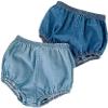 EISHOW Unisex Baby Toddler Denim Bloomers 2pcs Shorts 0-3 Years (2 Packs Shorts B,2-3T) view 1