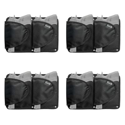 Pistol Holder Magazine Pouch for Gun Safe Organizer,Reinforced Pistol Holster Magazine Holders Combination for Gun Cabinet Gun Safe Accessories Storage (Double Pistol Holder 4 Pack)