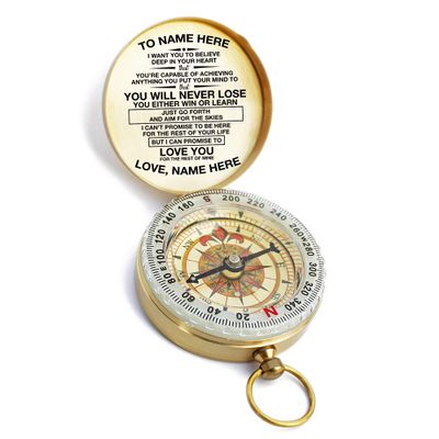 to My Grandson Compass, Engraved Compass, Personalized Gift, to My Son Compass, Personalized Compass, CG35