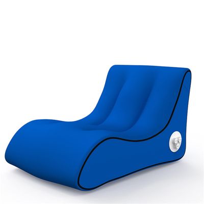 CatXQ Automatic Inflatable Lounger Air Sofa Chair | Hammock-Portable | 10 Second Rapid Inflation | Waterproof | Anti-Air Leaking | Emergency Charging - Navy