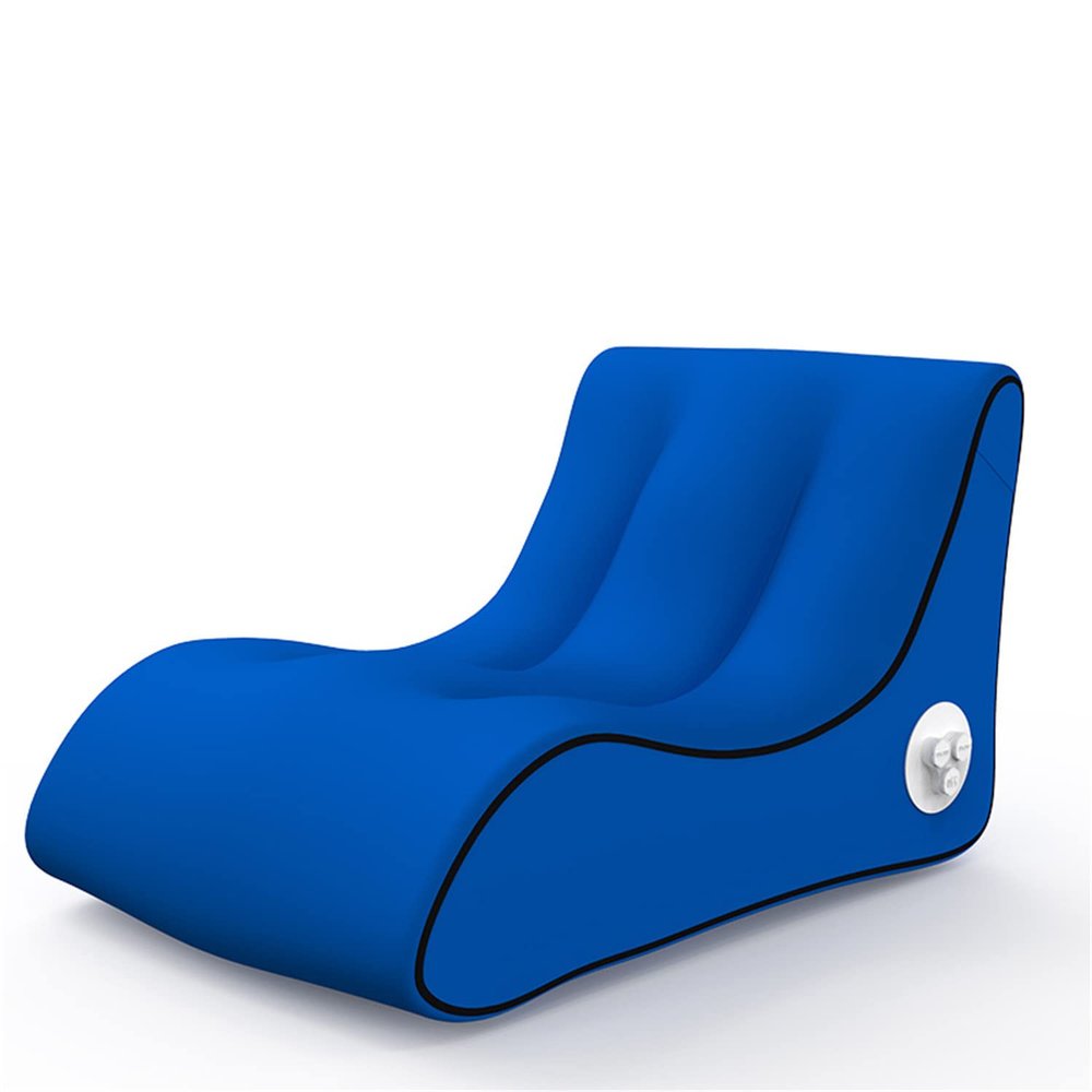 CatXQ Automatic Inflatable Lounger Air Sofa Chair | Hammock-Portable | 10 Second Rapid Inflation | Waterproof | Anti-Air Leaking | Emergency Charging - Navy