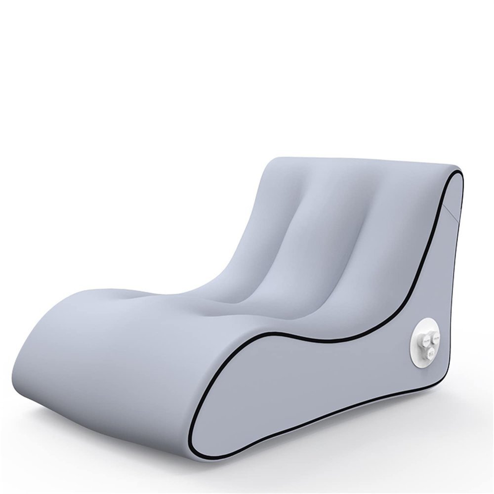CatXQ Automatic Inflatable Lounger Air Sofa Chair | Hammock-Portable | 10 Second Rapid Inflation | Waterproof | Anti-Air Leaking | Emergency Charging - Gray