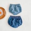 EISHOW Baby Girls Boys Denim Bloomers 2pcs Shorts Toddler Jeans Loose Diaper Cover Harem Shorts Pants Set for 0-3 Years (2 Packs Shorts B,18-24 Months) view 2