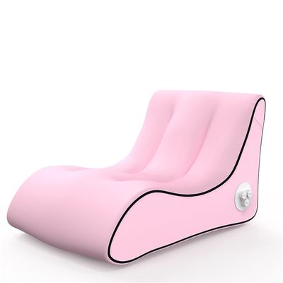CatXQ Automatic Inflatable Lounger Air Sofa Chair | Hammock-Portable | 10 Second Rapid Inflation | Waterproof | Anti-Air Leaking | Emergency Charging - Pink