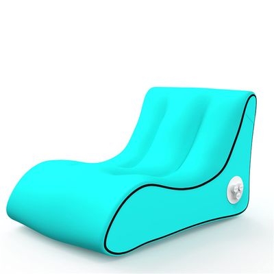 CatXQ Automatic Inflatable Lounger Air Sofa Chair | Hammock-Portable | 10 Second Rapid Inflation | Waterproof | Anti-Air Leaking | Emergency Charging - Turquoise