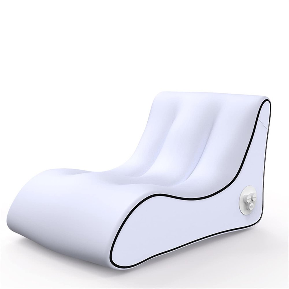 CatXQ Automatic Inflatable Lounger Air Sofa Chair | Hammock-Portable | 10 Second Rapid Inflation | Waterproof | Anti-Air Leaking | Emergency Charging - White