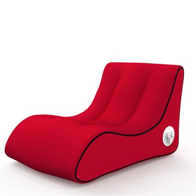 CatXQ Automatic Inflatable Lounger Air Sofa Chair | Hammock-Portable | 10 Second Rapid Inflation | Waterproof | Anti-Air Leaking | Emergency Charging - Wine