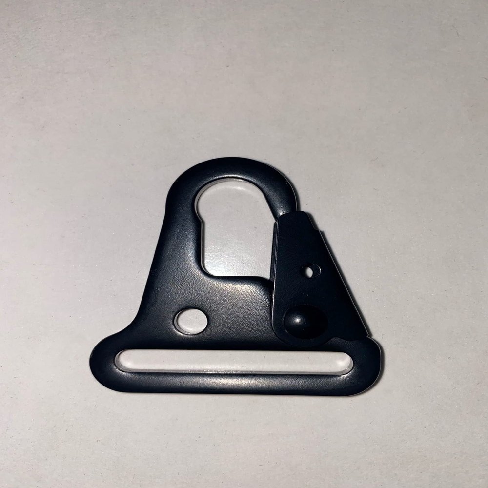 1.5in Heavy Duty HK Snap Hooks Black Metal Sling Clip Hooks Snap Spring Hooks Attach Webbing Carrying Parts Tools Various Packs