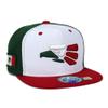 Mexican Mexico Hat Hecho En Mexico Eagle Aguila Snapback Flat Bill Baseball Cap (White - Green) view 1