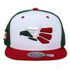 Mexican Mexico Hat Hecho En Mexico Eagle Aguila Snapback Flat Bill Baseball Cap (White - Green) view 2