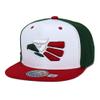 Mexican Mexico Hat Hecho En Mexico Eagle Aguila Snapback Flat Bill Baseball Cap (White - Green) view 3