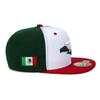 Mexican Mexico Hat Hecho En Mexico Eagle Aguila Snapback Flat Bill Baseball Cap (White - Green) view 4
