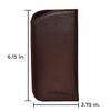 Calabria Slip-In Eyeglasses Case [Black/Brown/Pack of 4] Faux Leather Sunglasses Pouch for Travel, Commute | Soft Glasses Holder | Clip-On for Easy Slide, Belt, Pocket Attachment | Eyeglasses Cases view 4