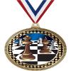 2.75" Chess Medal Awards, Gold Vega Chess Team Trophy Awards Includes Free Neck Ribbon 100 Pack view 1