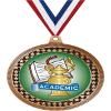 2.75" Academic Medal Awards, Bronze Vega Academic Team Trophy Awards Includes Free Neck Ribbon 100 Pack view 1