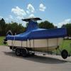 STOPBYUS 6.25OZ Semi-Custom Boat Cover Measured to Fit a Center Console T-TOP Dual Engine 17'5''-18'4''x102 view 3