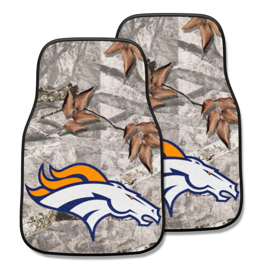FANMATS 25497 Denver Broncos 2-pc Carpet Car Mat Set