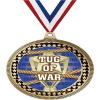 2.75" Tug of War Medal Awards, Gold Vega Tug of War Team Trophy Awards Includes Free Neck Ribbon 100 Pack view 1