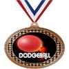 2.75" Dodgeball Medal Awards, Bronze Vega Dodgeball Team Trophy Awards Includes Free Neck Ribbon 50 Pack view 1