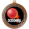 2.75" Dodgeball Medal Awards, Bronze Vega Dodgeball Team Trophy Awards Includes Free Neck Ribbon 50 Pack view 2