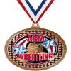 2.75" Arm Wrestling Medal Awards, Bronze Vega Arm Wrestling Team Trophy Awards Includes Free Neck Ribbon 100 Pack view 1