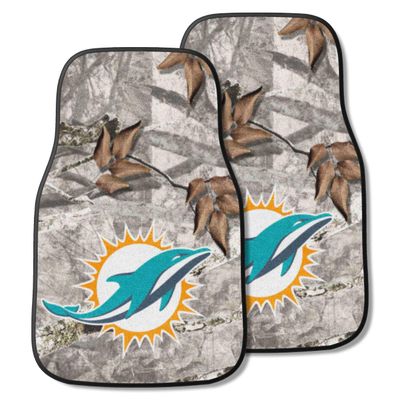 FANMATS 25504 Miami Dolphins 2-pc Carpet Car Mat Set