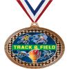 2.75" Track & Field Medal Awards, Bronze Vega Track & Field Team Trophy Awards Includes Free Neck Ribbon 100 Pack view 1