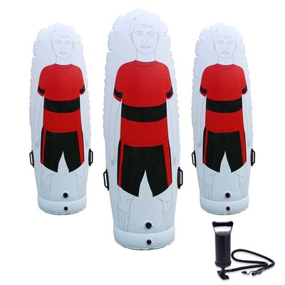 TNZMART Soccer Inflatable Dummy Set Free Kicks Air Mannequin Wall Soccer Training Dummies with Pump for Children Adult (Pack of 3,5.7 FT)