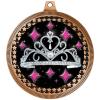 2.75" Beauty Tiara Medal Awards, Bronze Vega Beauty Tiara Team Trophy Awards Includes Free Neck Ribbon 50 Pack view 2