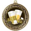 2.75" Beer Pong Medal Awards, Gold Vega Beer Pong Team Trophy Awards Includes Free Neck Ribbon 50 Pack view 2