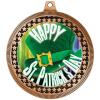 2.75" Happy St. Patricks Day Medal Awards, Bronze Vega Happy St. Patricks Day Team Trophy Awards Includes Free Neck Ribbon 100 Pack view 2