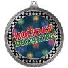 2.75" Holiday Decorating Medal Awards, Silver Vega Holiday Decorating Team Trophy Awards Includes Free Neck Ribbon 100 Pack view 2