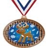 2.75" Reindeer with Snowflakes Medal Awards, Bronze Vega Reindeer with Snowflakes Team Trophy Awards Includes Free Neck Ribbon 100 Pack view 1