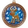 2.75" Reindeer with Snowflakes Medal Awards, Bronze Vega Reindeer with Snowflakes Team Trophy Awards Includes Free Neck Ribbon 100 Pack view 2