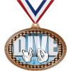 2.75" Diving Medal Awards, Bronze Vega Diving Team Trophy Awards Includes Free Neck Ribbon 50 Pack view 1