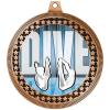 2.75" Diving Medal Awards, Bronze Vega Diving Team Trophy Awards Includes Free Neck Ribbon 50 Pack view 2