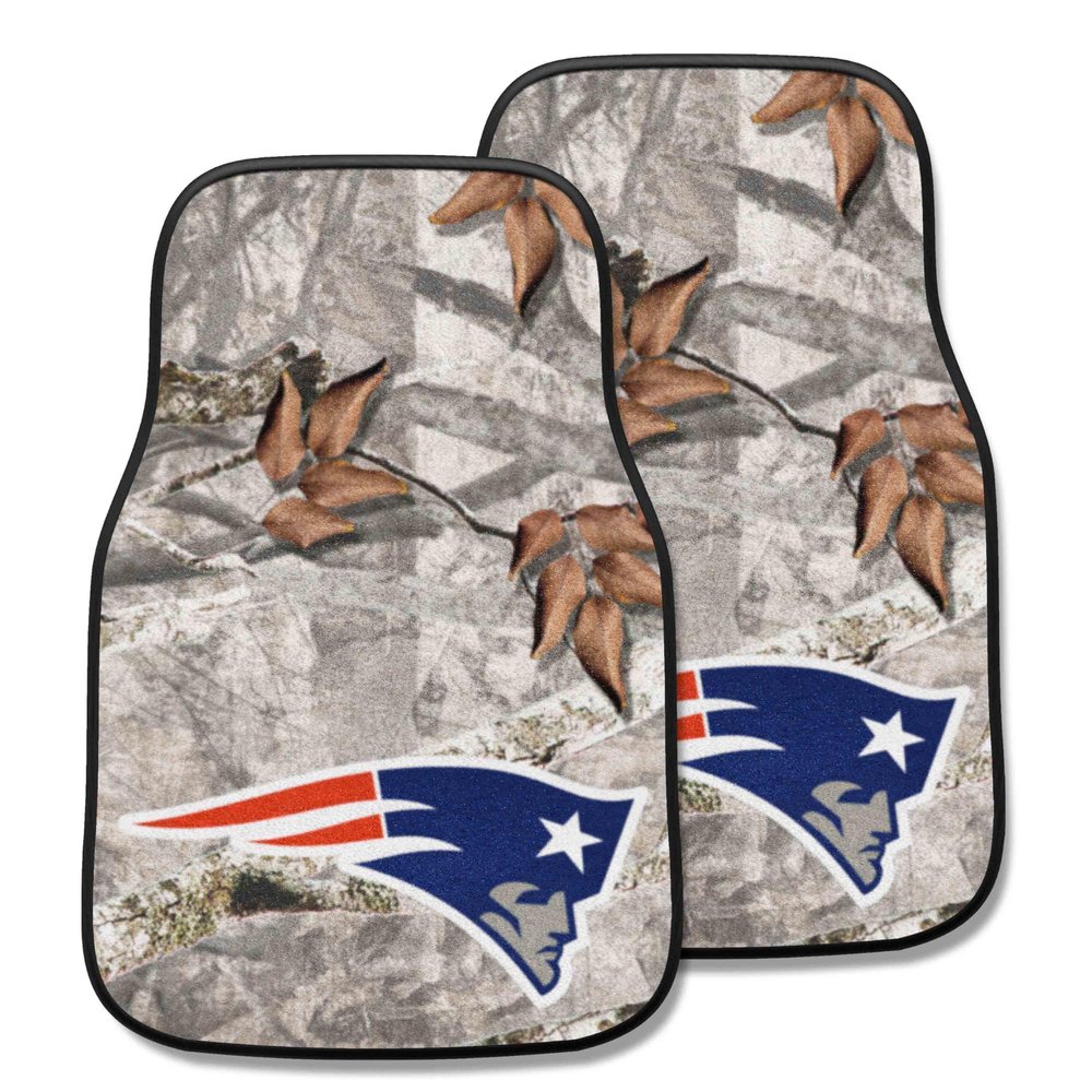 FANMATS 25506 New England Patriots 2-pc Carpet Car Mat Set